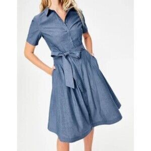 Boden Anastasia Belted Cotton Midi Dress